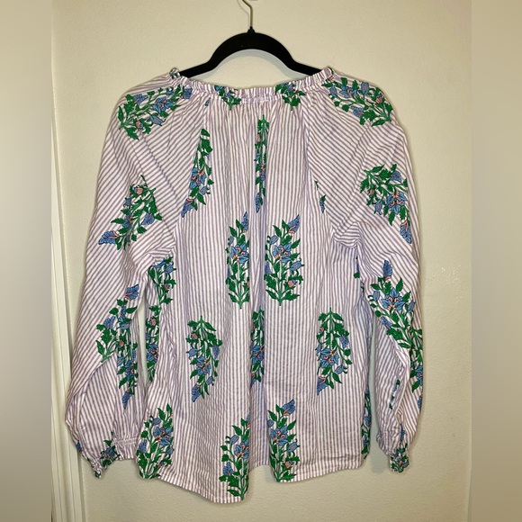 J Crew Long Sleeve Cotton Top. Size L - Picture 2 of 8